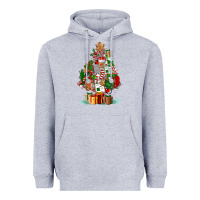 Heather Grey nurse christmas tree Heavyweight Hoodie - FaDigitalArtStudio