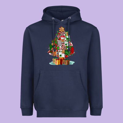 Nurse Christmas Tree Heavyweight Hoodie Designed By Fadigitalartstudio