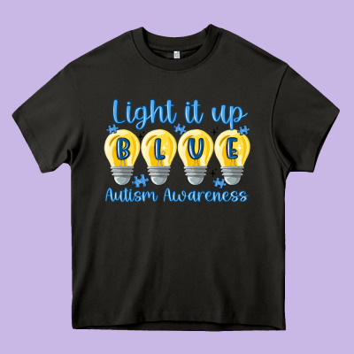 Light It Up Heavy Core Tee Designed By Maliassmallbusiness
