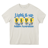 Cream light it up Heavy Core Tee - MaliasSmallBusiness