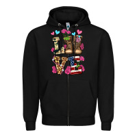 Black love valentine's day army boots olivia Zipper Hoodie - OliviaCreatesArt