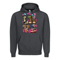 Smoke love valentine's day army boots olivia Zipper Hoodie - OliviaCreatesArt