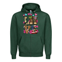 Sports Green love valentine's day army boots olivia Zipper Hoodie - OliviaCreatesArt