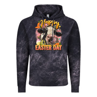Cloud Black Happy Easter Day Vintage Hoodie - LillyAllenDesigns