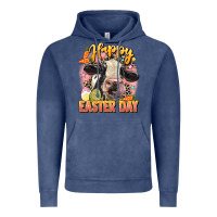 Vintage Denim Happy Easter Day Vintage Hoodie - LillyAllenDesigns