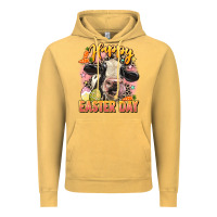 Vintage Mustard Happy Easter Day Vintage Hoodie - LillyAllenDesigns