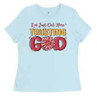 I’m Just Out Here Trusting God Ladies Tee | Teevron