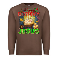 Chestnut happy birthday jesus Premium Sweatshirt - FaDigitalArtStudio