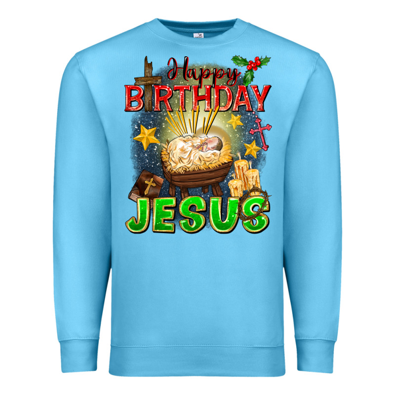 Happy Birthday Jesus Premium Sweatshirt by FaDigitalArtStudio | Teevron