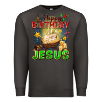 Smoke happy birthday jesus Premium Sweatshirt - FaDigitalArtStudio