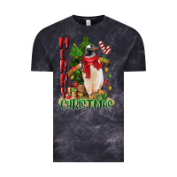 Cloud Black merry christmas penguin Vintage Tee - LillyAllenDesigns