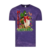 Cloud Purple merry christmas penguin Vintage Tee - LillyAllenDesigns