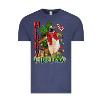 Vintage Denim merry christmas penguin Vintage Tee - LillyAllenDesigns