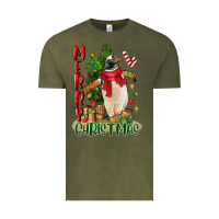 Vintage Olive merry christmas penguin Vintage Tee - LillyAllenDesigns