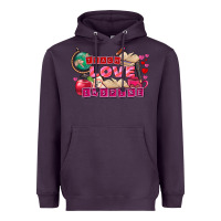 Plum Valentine's Day Teach Love Inspire Heavyweight Hoodie - FaDigitalArtStudio