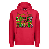 Cardinal St. Patrick's Somebody's lucky as husband Premium Hoodie - OliviaCreatesArt