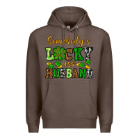 Coffee St. Patrick's Somebody's lucky as husband Premium Hoodie - OliviaCreatesArt