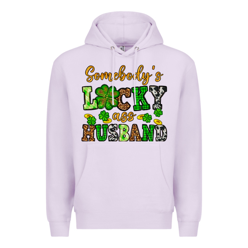 St. Patrick's Somebody's Lucky As Husband Premium Hoodie by OliviaCreatesArt | Teevron