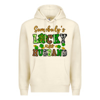 Sandshell St. Patrick's Somebody's lucky as husband Premium Hoodie - OliviaCreatesArt