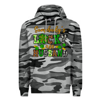 Slate Camo St. Patrick's Somebody's lucky as husband Premium Hoodie - OliviaCreatesArt