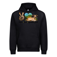 Black Peace Love Spanish Goat Urban Hoodie - LillyAllenDesigns