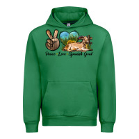 Emerald Peace Love Spanish Goat Urban Hoodie - LillyAllenDesigns