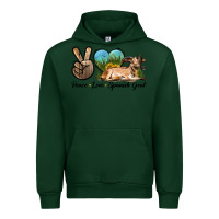 Forest Green Peace Love Spanish Goat Urban Hoodie - LillyAllenDesigns