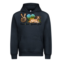 Navy Peace Love Spanish Goat Urban Hoodie - LillyAllenDesigns