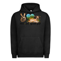 Pigment Black Peace Love Spanish Goat Urban Hoodie - LillyAllenDesigns