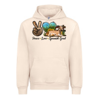 Sandshell Peace Love Spanish Goat Urban Hoodie - LillyAllenDesigns