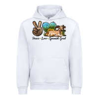 White Peace Love Spanish Goat Urban Hoodie - LillyAllenDesigns