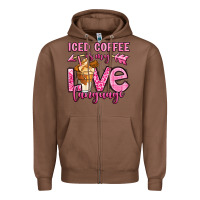 Chestnut iced coffee is my love language Zipper Hoodie - OliviaCreatesArt