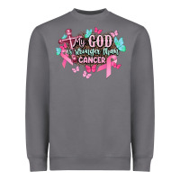 Storm My god is stronger than Cancer Awareness Heavyweight Sweatshirt - HowdyJamesFarm