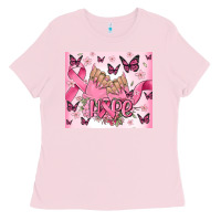 Bubblegum Pink breast cancer nails hope Ladies Tee - MaliasSmallBusiness