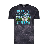 Cloud Black Home Is Where The Snow Falls Winter Penguin Vintage Tee - LillyAllenDesigns