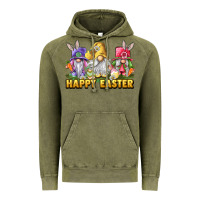 Vintage Olive Happy Easter gnomies Vintage Hoodie - LillyAllenDesigns