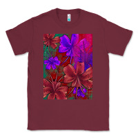 Burgundy floral pattern Classic Tee - JahusDesignShop