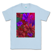 Dusty Blue floral pattern Classic Tee - JahusDesignShop