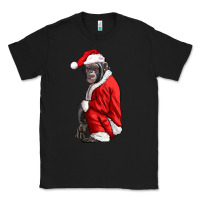 Black Chimpanzee With Santa Clothes Classic Tee - LillyAllenDesigns