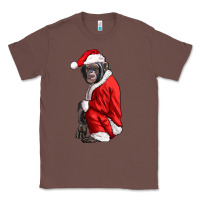Chestnut Chimpanzee With Santa Clothes Classic Tee - LillyAllenDesigns