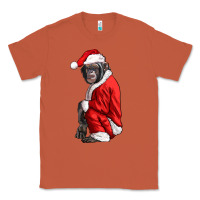 Copper Chimpanzee With Santa Clothes Classic Tee - LillyAllenDesigns