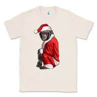 Natural Chimpanzee With Santa Clothes Classic Tee - LillyAllenDesigns