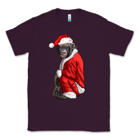 Plum Chimpanzee With Santa Clothes Classic Tee - LillyAllenDesigns