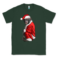 Sports Green Chimpanzee With Santa Clothes Classic Tee - LillyAllenDesigns