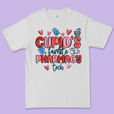 Cupid's Favorite Pharmacy Tech Premium Tee Designed By Maliassmallbusiness