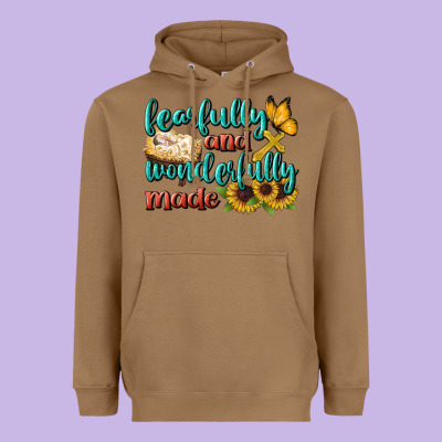 Fearfully And Wonderfully Made Heavyweight Hoodie Designed By Bundleandbundleshop