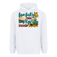 White Fearfully And Wonderfully Made Heavyweight Hoodie - BundleAndBundleShop