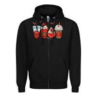 Black ladybug coffee cups Zipper Hoodie - OliviaCreatesArt