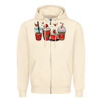 Sandshell ladybug coffee cups Zipper Hoodie - OliviaCreatesArt