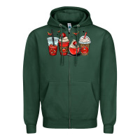 Sports Green ladybug coffee cups Zipper Hoodie - OliviaCreatesArt